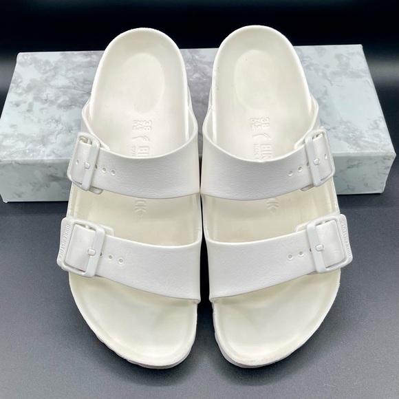 Birkenstock Shoes - Birkenstock Classic White Double Strap Sandals